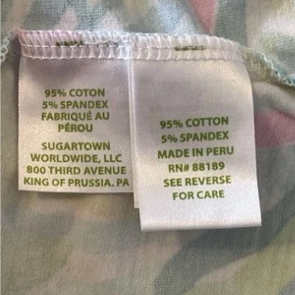 Lilly Pulitzer Tropical Leaves Top Long Sleeve V Neck Beach Preppy Resort Small - Picture 11 of 13